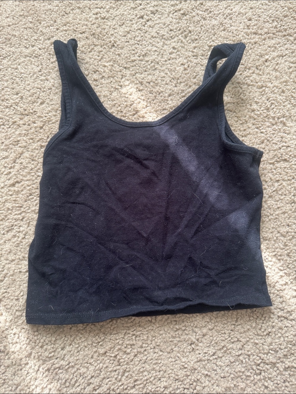 PLAYBOY Black Rhinestone Bunny Cropped Tank - Picture 2 of 2